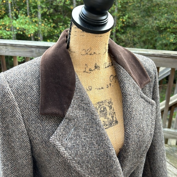 VTG Forecaster wool tweed full length double breasted coat jacket MINT Made usa - Picture 5 of 15